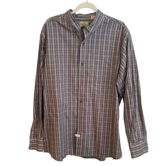 RedHead Brand Co. Other - RedHead Brand Co Mens XL Plaid Long Sleeve Button Down Shirt Grey Black White